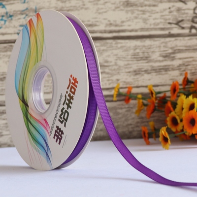 ริบบิ้นผ้าลูกฟูสีม่วงเข้ม (Purple) #GX015