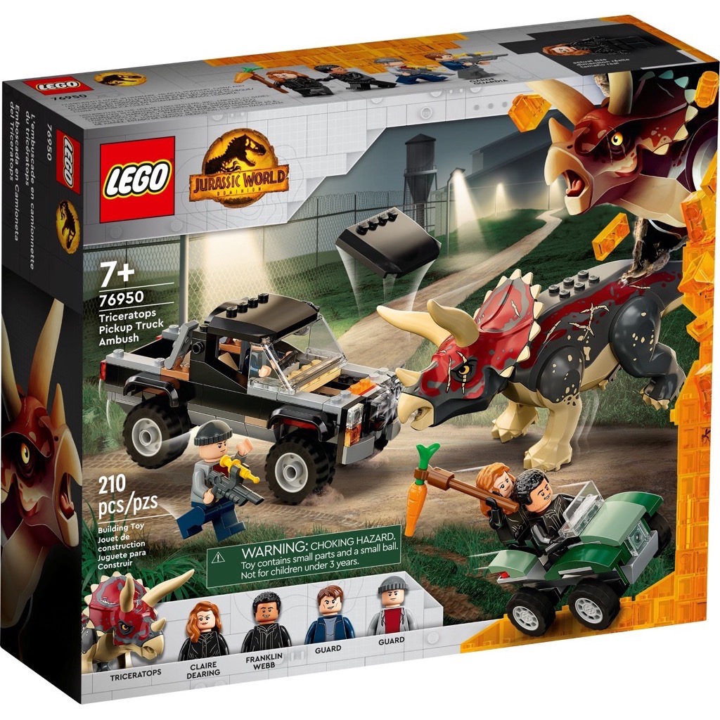 เลโก้ LEGO Jurassic World 76950 Triceratops Pickup Truck Ambush