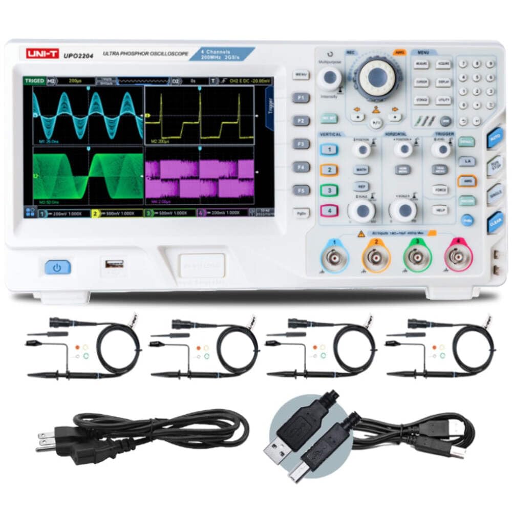 UNI-T UPO2204 Digital Oscilloscope 200MHz 4 Channel 2GSa/S