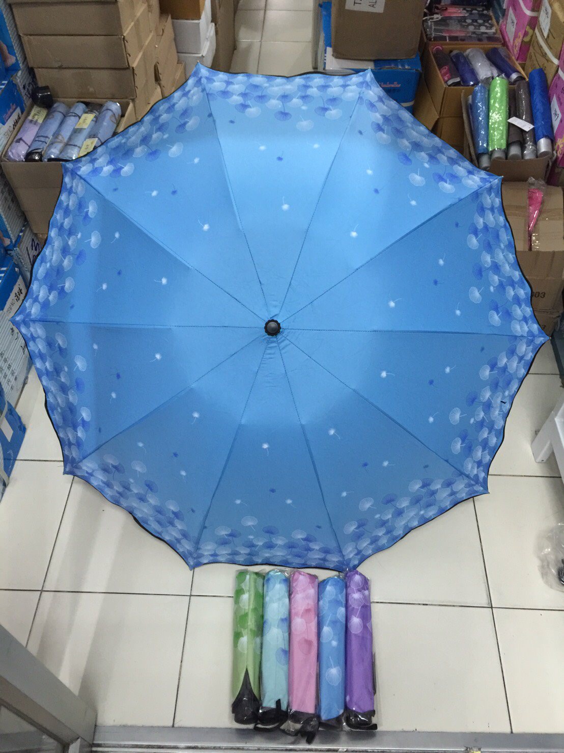 ร่ม4ตอน10ก้าน24นิ้วมียูวีดำรหัส1606