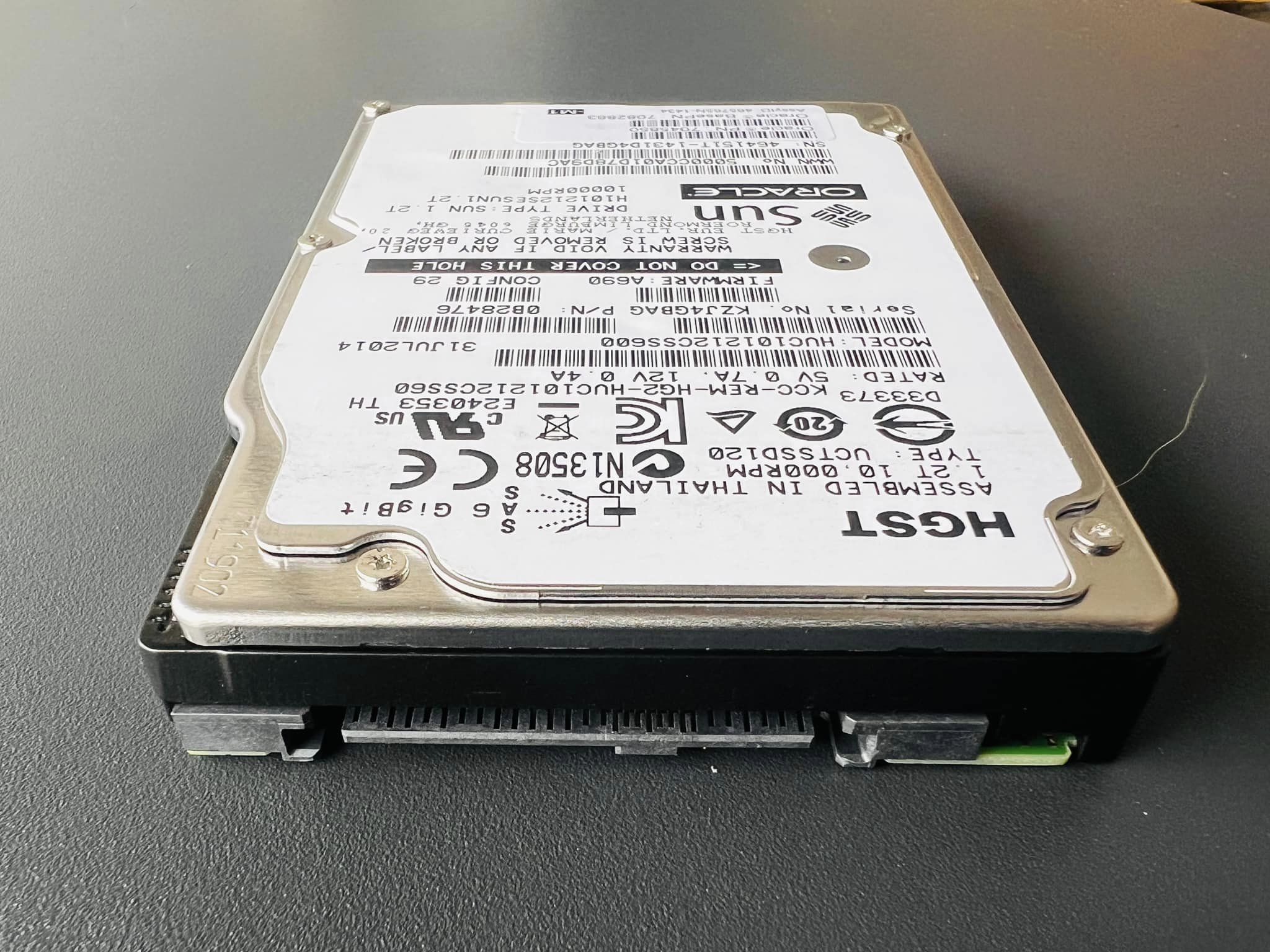 hdd sas 1.2tb 10k 6gbps HGST ฮาร์ดดิสเซิฟเวอร์มือสองพร้อมใช้งาน