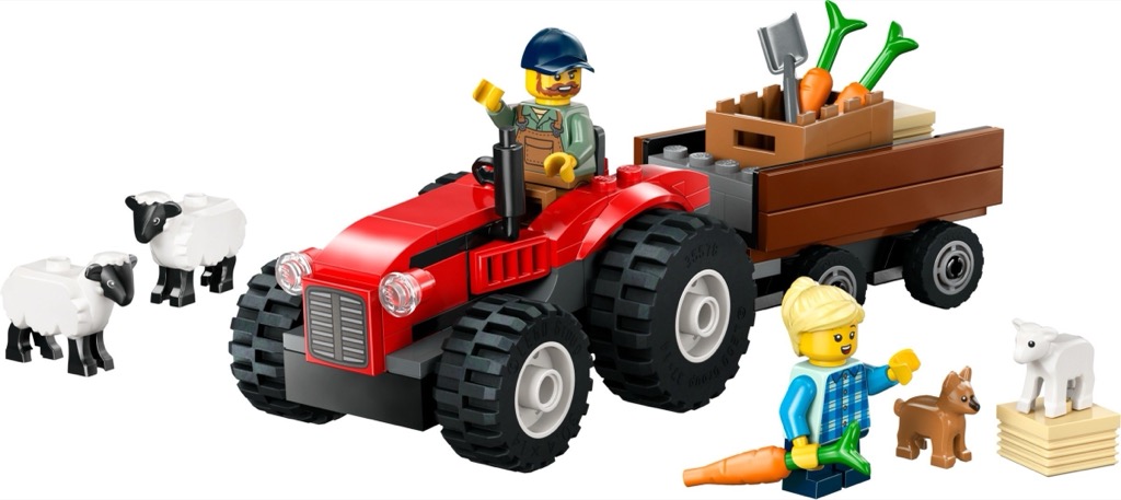 เลโก้ LEGO City 60461 Red Farm Tractor with Trailer