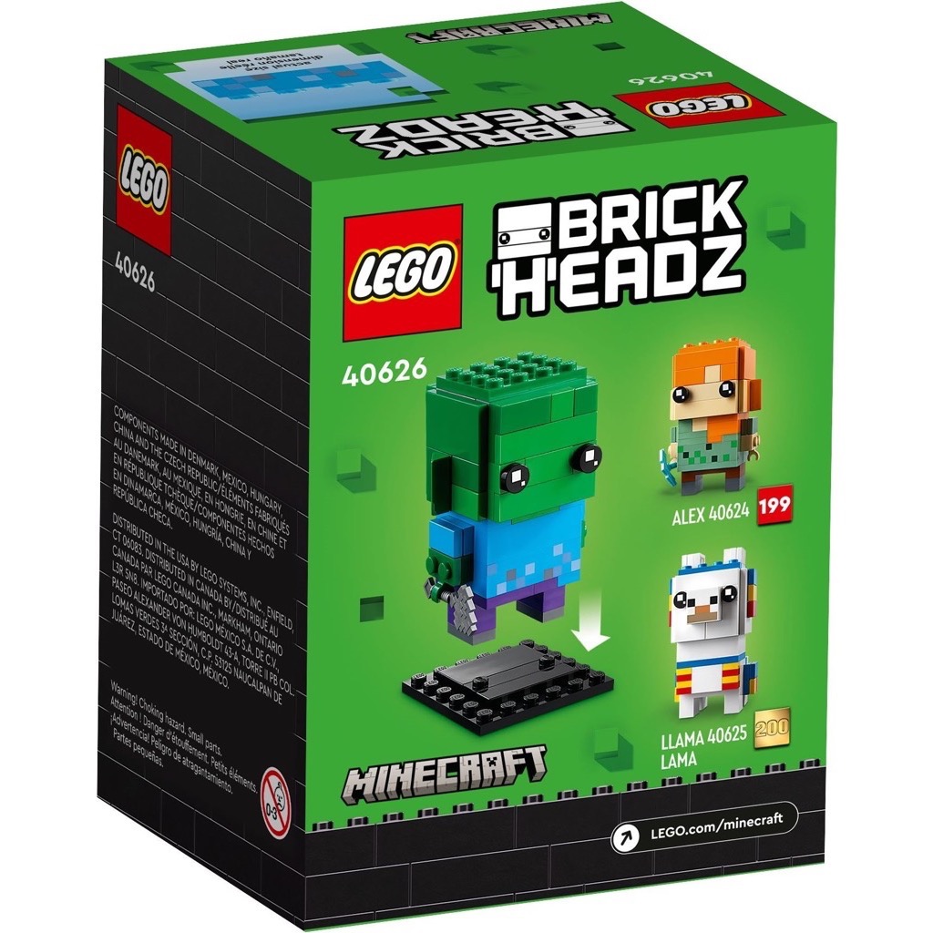 เลโก้ LEGO BrickHeadz 40626 Minecraft - Zombie