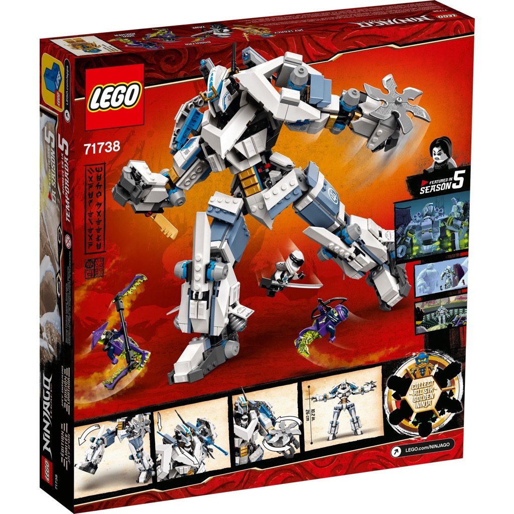 เลโก้ LEGO Ninjago 71738 Zane's Titan Mech Battle