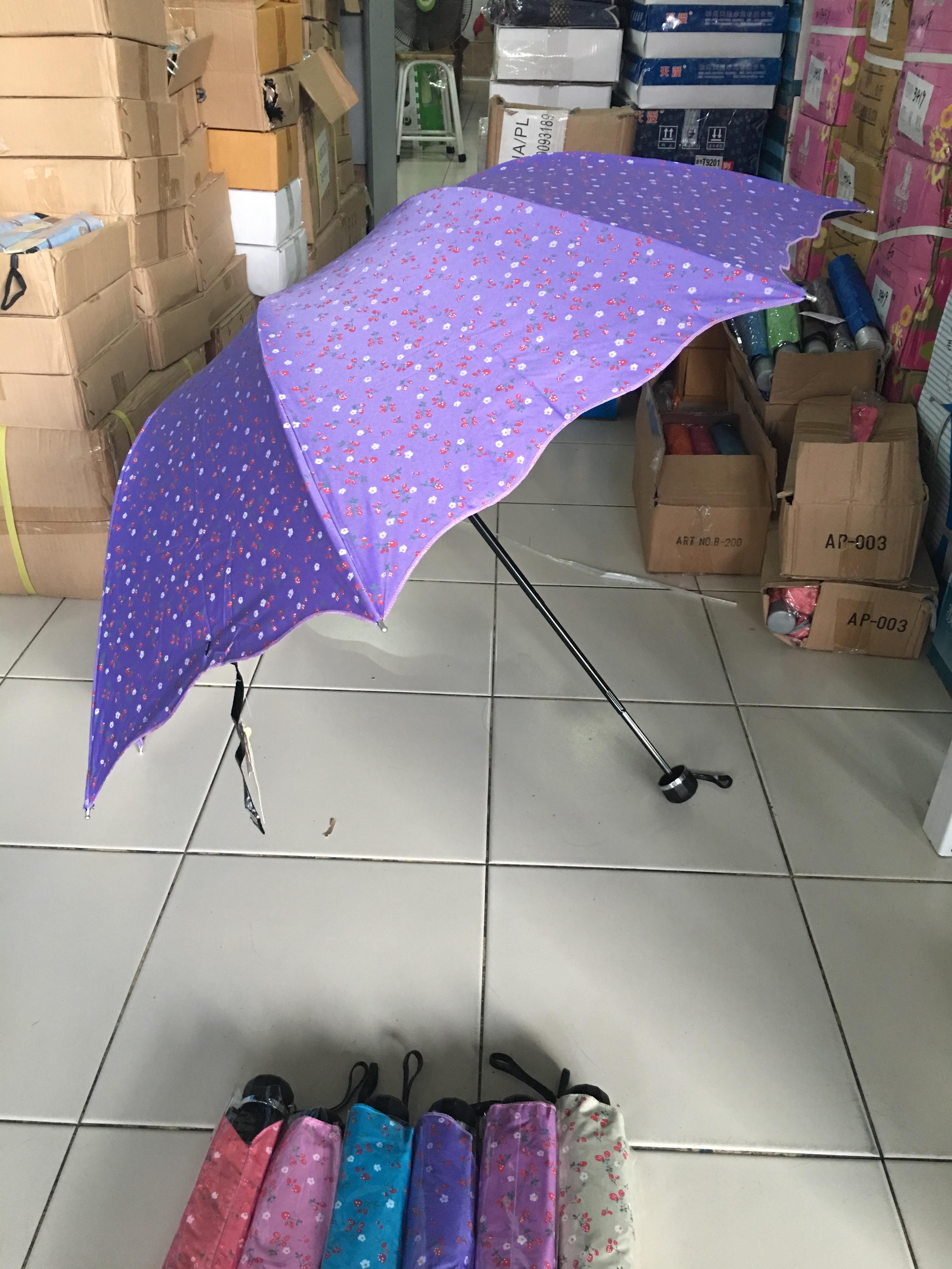 ร่มโค้งแฟชั่นยูวีดำรหัส3417