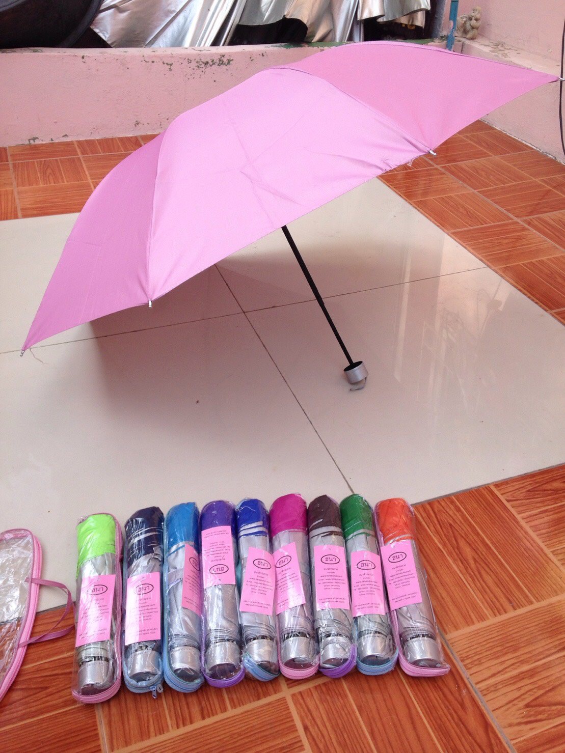 ร่มพับ3ตอนกระเป๋าแพค100คัน