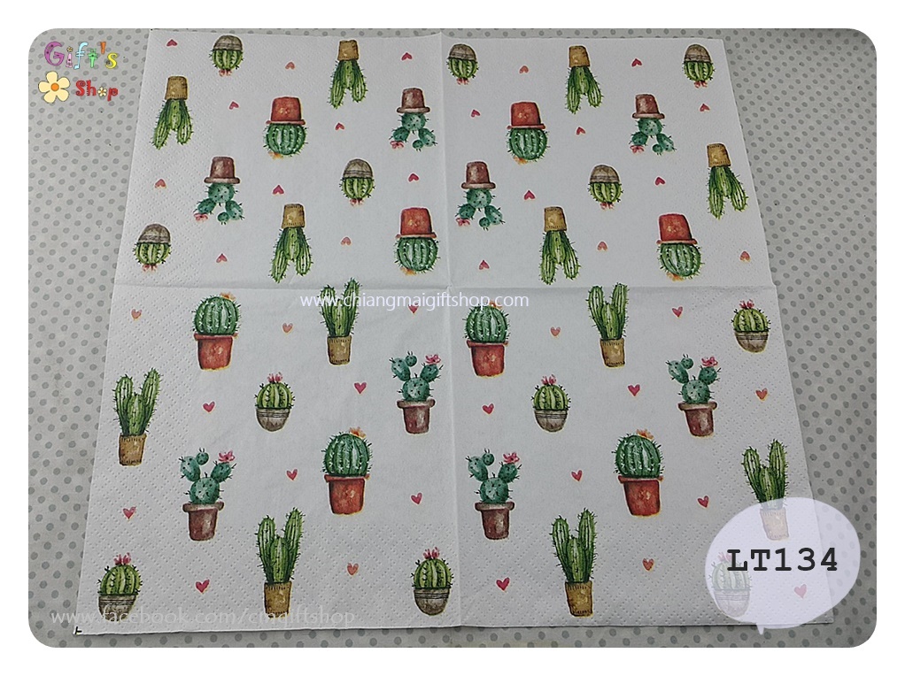 กระดาษแนปกิ้น ลายแคคตัสในกระถาง ลายแคคตัส ลายcactus cactus ลายหัวใจเล็กๆ ลายเล็กๆ ลายแคคตัสเล็กๆ พื้นหลังสีขาว cactus love