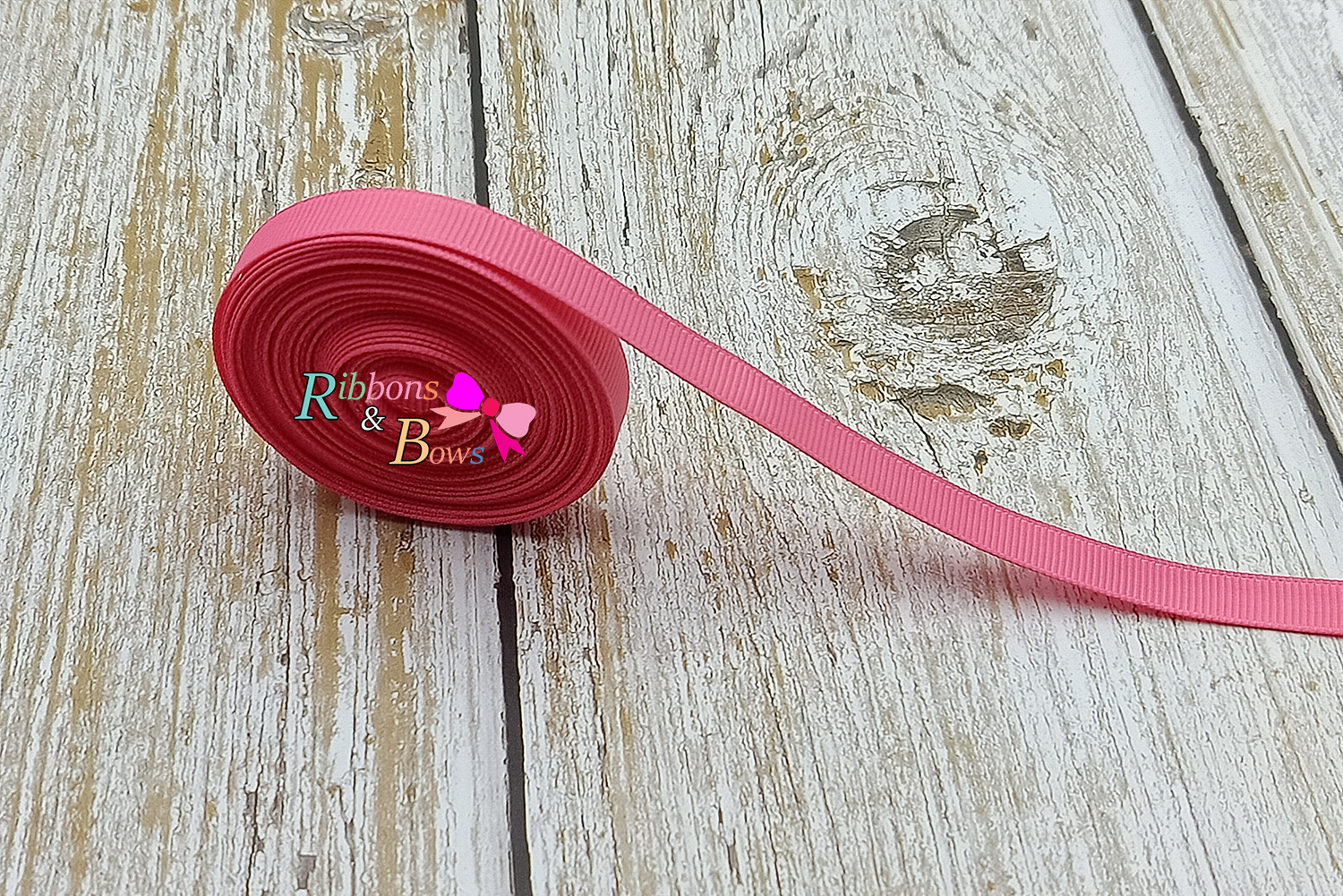 ริบบิ้นผ้าลูกฟูก สีชมพู (156 Hot Pink) #PC9