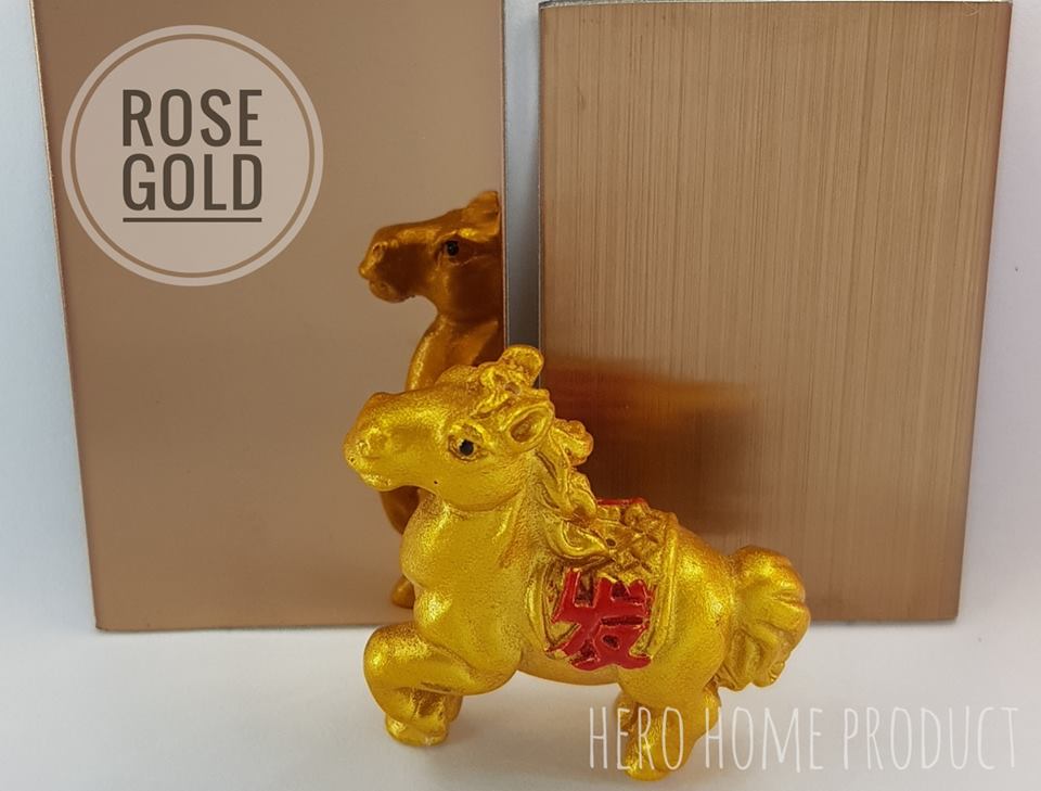 แผ่นสแตนเลสสีโรสโกล์ด Rosegold