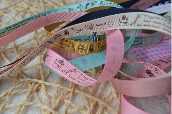 ริบบิ้นผ้าพิมพ์ลายการ์ตูนสัตว์น่ารัก 6 สี กว้าง 10 mm #AN27