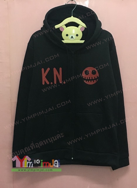 เสื้อฮู้ดสกรีนเฟลกสีแดง