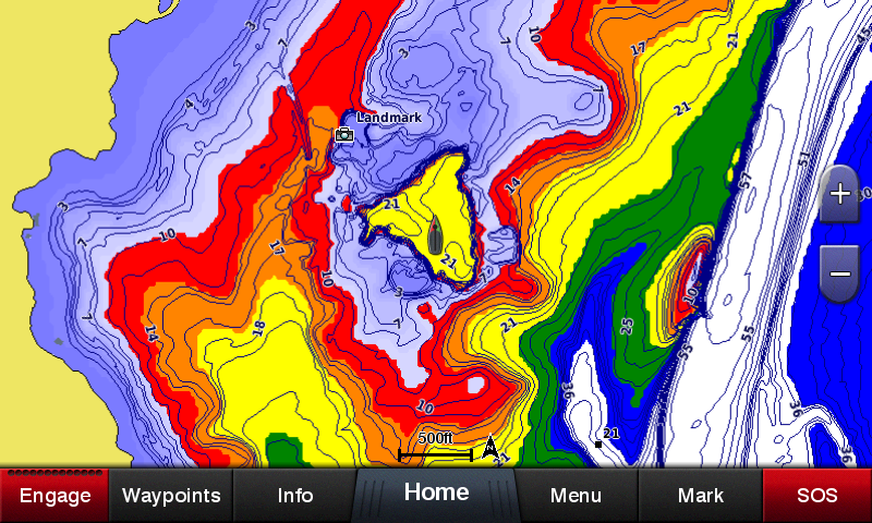 quickdraw contours map with different colours