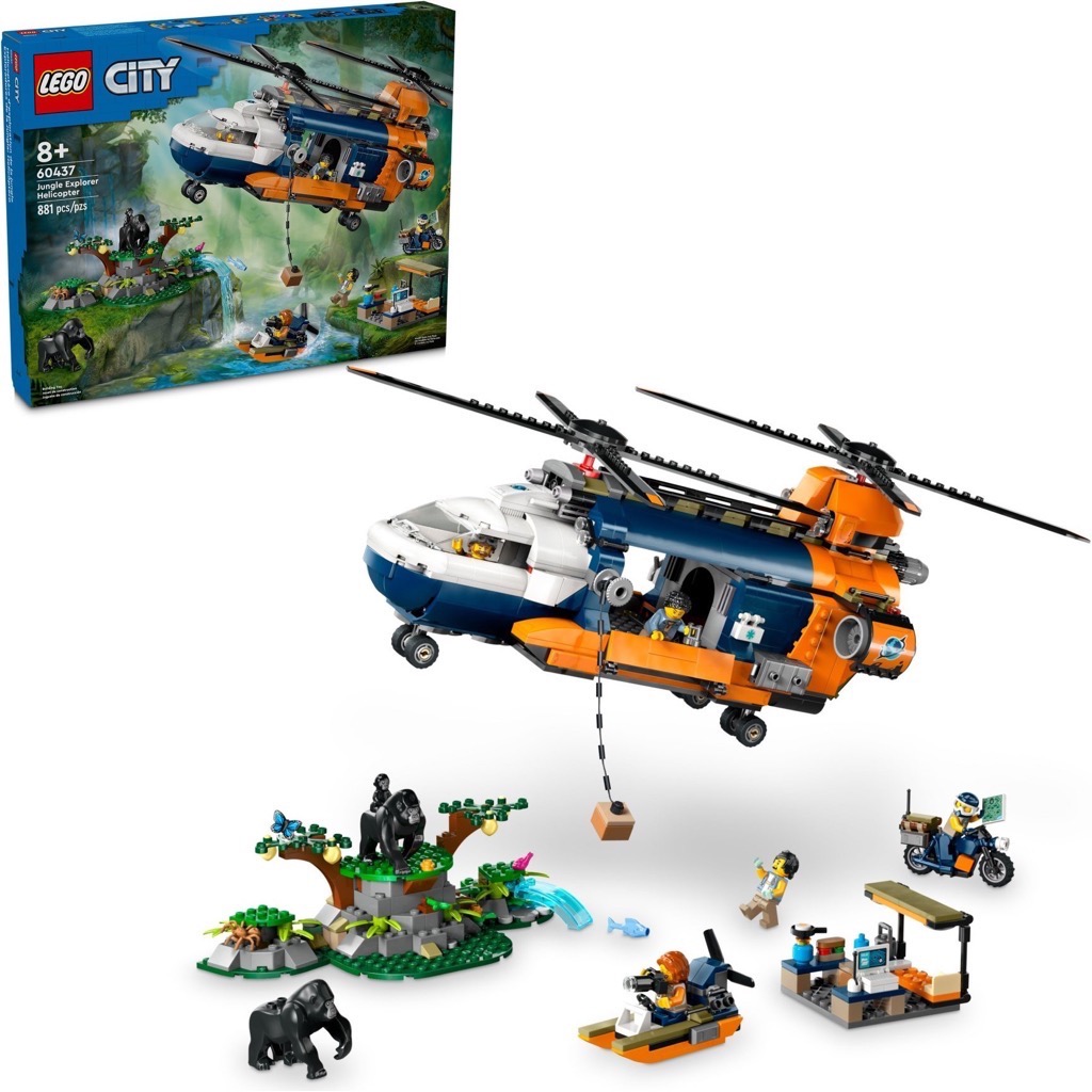 เลโก้ LEGO City 60437 Jungle Explorer Helicopter at Base Camp
