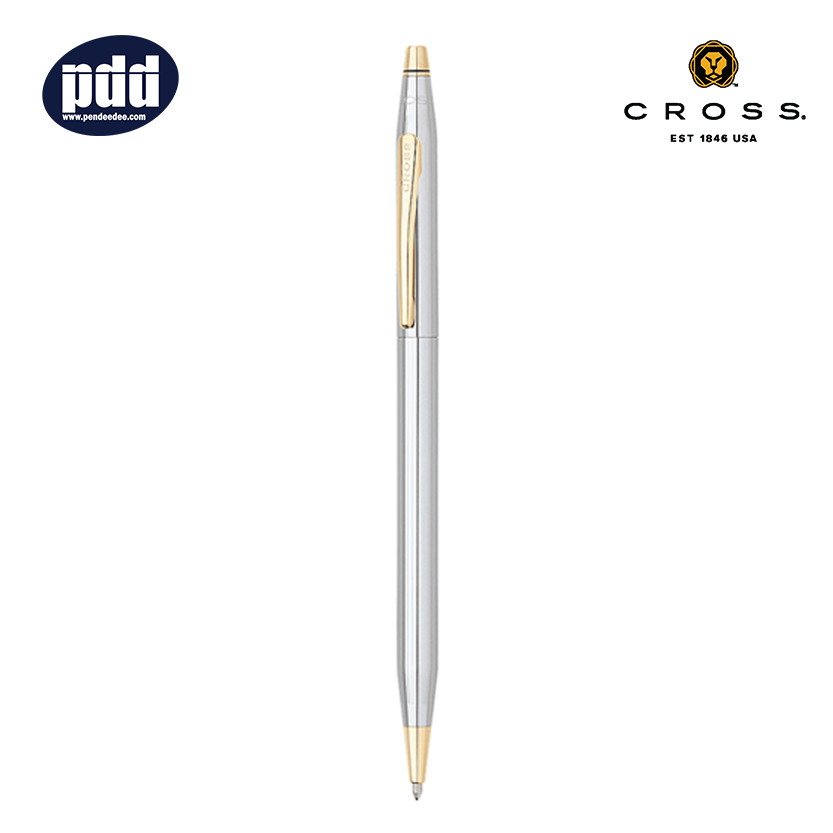 CROSS ปากกาลูกลื่น ครอส เซนจูรี คลาสสิค CROSS Classic Century Medalist Polished Chrome GT Ballpoint Pen