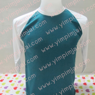 เสื้อยืดแขนสามส่วนสโลป