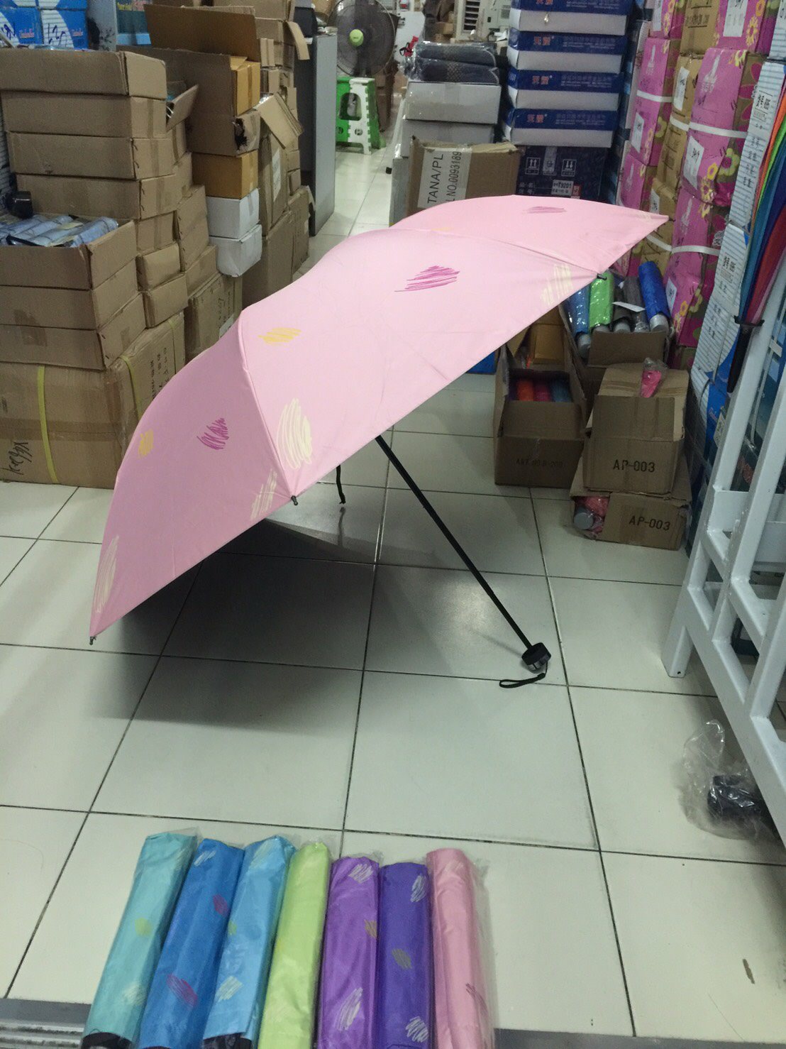 ร่ม4ตอน8ก้าน24นิ้วยูวีสีดำ รหัส 1620