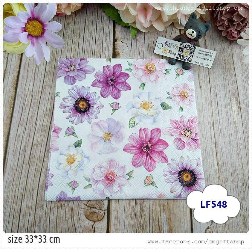กระดาษแนปกิ้นยุโรป, ลายดอกไม้สีชมพูกระจายเต็มผืน, ลายดอกไม้โทนสีชมพู, ลายดอกไม้, ลายดอกไม้สีชมพู, ลายดอกคอสมอส, ลายดอกไม้สีขาว, ลายดอกไม้พื้นหลังสีขาว, ลายเต็มผืน, ลายSummer Glory, ลายดอกไม้หวานๆ