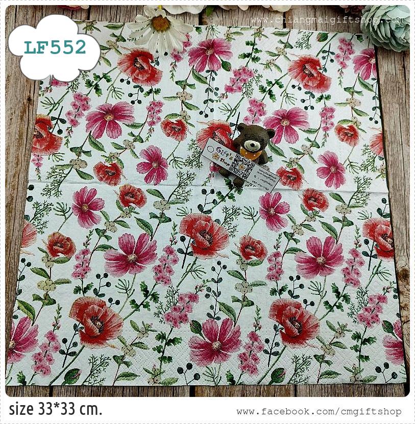กระดาษแนปกิ้นยุโรป, ลายดอกไม้สีชมพู, ลายดอกไม้สีแดง, ลายดอกไม้หลายชนิด, ลายดอกไม้พื้นหลังสีขาว, ลายดอกไม้เล็กๆ, ลายดอกไม้กระจายเต็มผืน, ลายเต็มผืน, ลายดอกไม้,