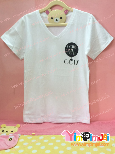 เสื้อยืด สีขาว แขนสั้น สกรีนตามสั่ง GOT7