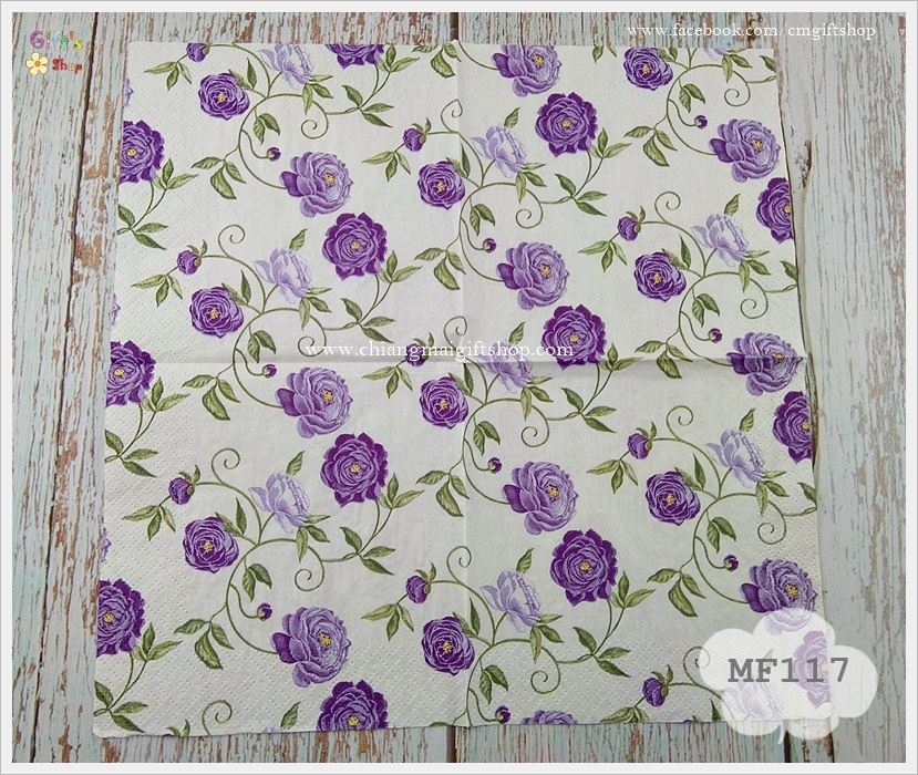 กระดาษแนปกิ้น ,Peony Lilac, ลายดอกไม้, ลายดอกโบตั๋นสีม่วง, ลายดอกโบตั๋นลื้อยสีม่วง, ลายดอกโบตั๋น, ลายดอกไม้สีม่วง, พื้นหลังสีขาวครีม