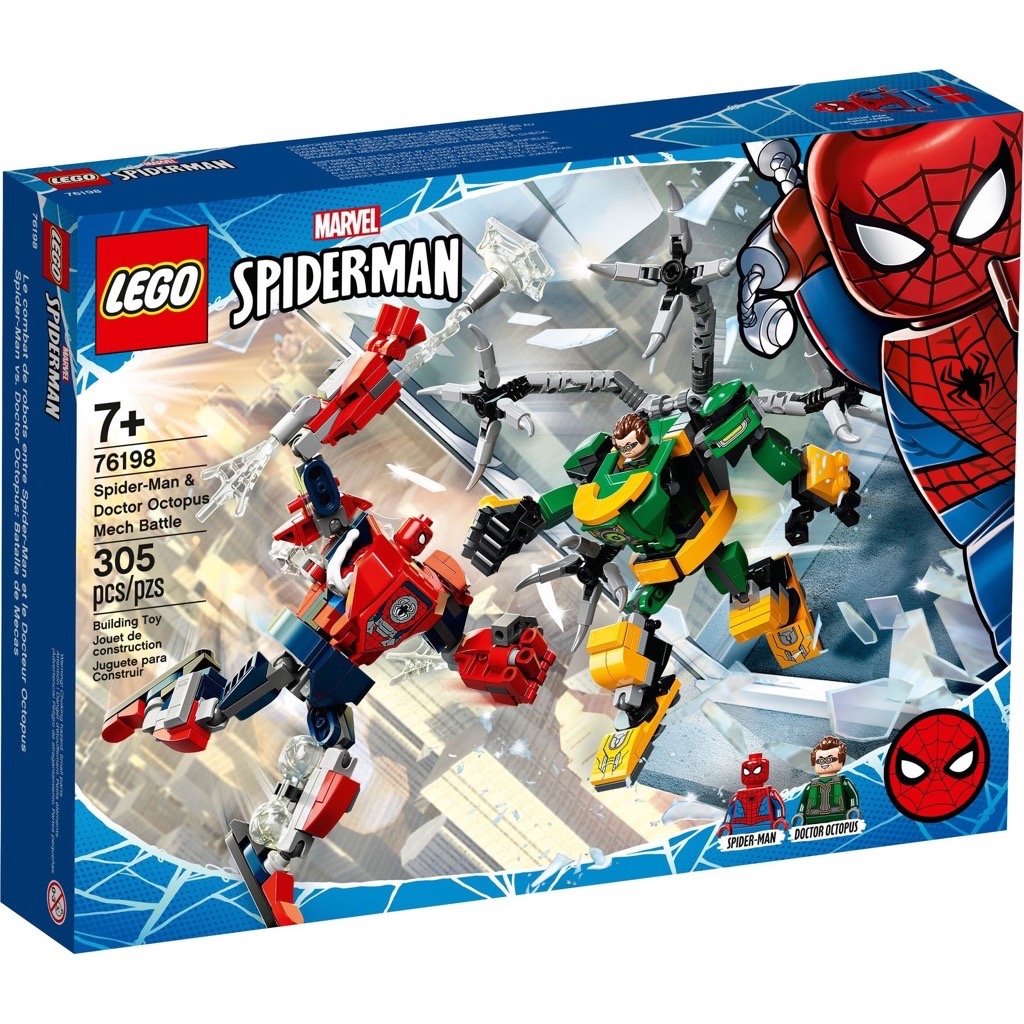 เลโก้ LEGO Super Heroes 76198 Spider-Man & Doctor Octopus Mech Battle (กล่องไม่สวย-Damaged Box)