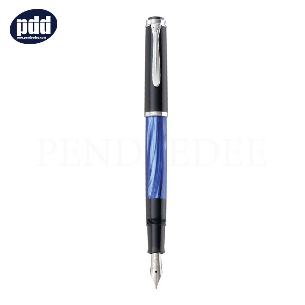 PELIKAN ปากกาหมึกซึม พีลีแกน เอ็ม205 PELIKAN M205 BLUE-MARBLED EF Nib Fountain Pen
