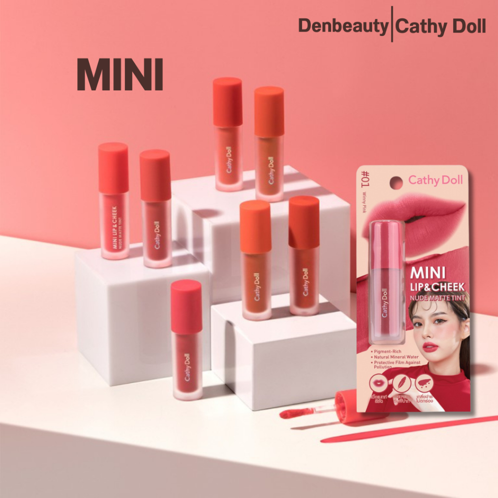 CATHY DOLL MINI LIP & CHEEK NUDE MATTE TINT 2.1G