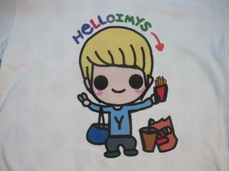 เสื้อยืดสกรีนลายการ์ตูนนักร้องเกาหลี