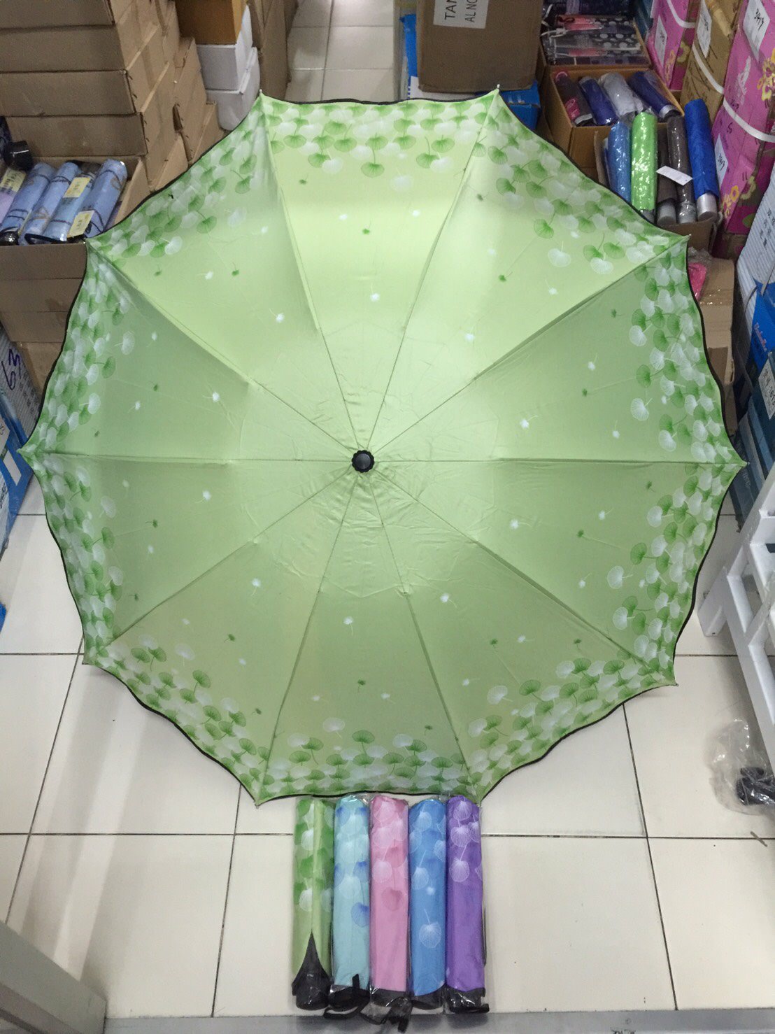 ร่ม4ตอน10ก้าน24นิ้วมียูวีดำรหัส1606