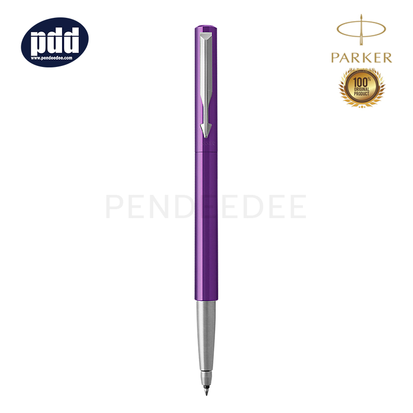 ปากกาสลักชื่อ PARKER ปากกาโรลเลอร์บอล ป๊าคเกอร์ เว็คเตอร์ ม่วง PARKER VECTOR ROLLERBALL PEN VIOLET