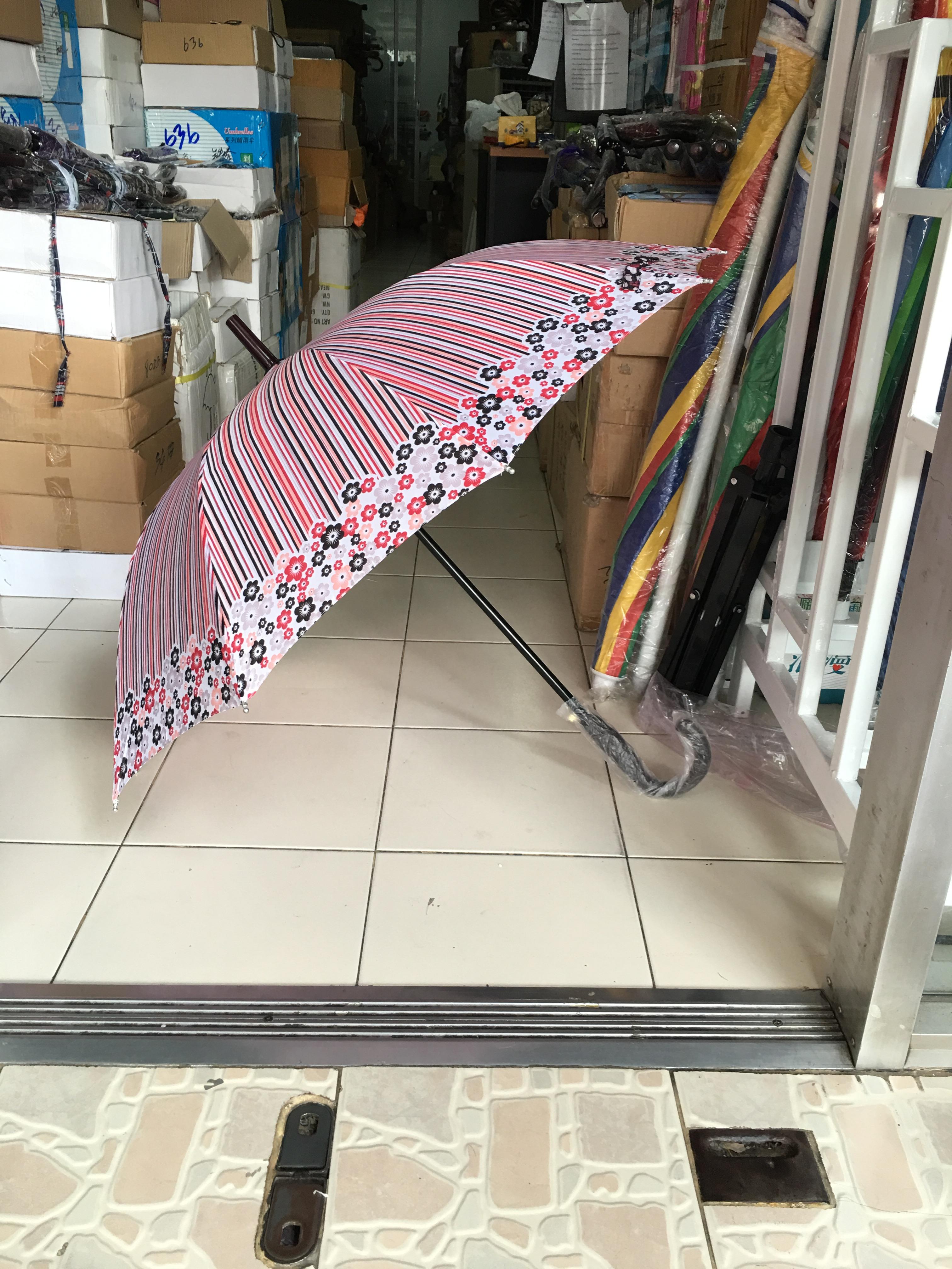 ร่มตอนเดียว22 8ก้านรหัสลายดอกไม้