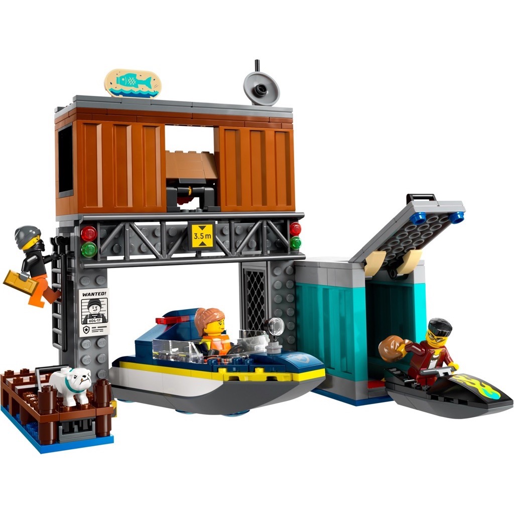 เลโก้ LEGO City 60417 Police Speedboat and Crooks' Hideout