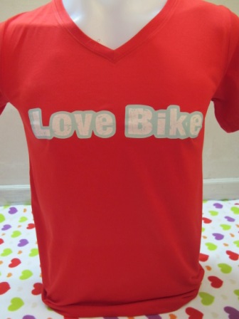 เสื้อยืดสกรีน love bike