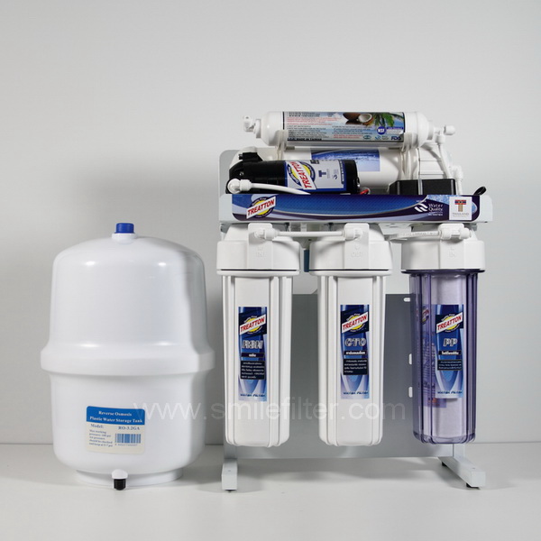 เครื่องกรองน้ำ RO 75 GPD 5 ขั้นตอน TREATTON (เฟรมตั้ง)