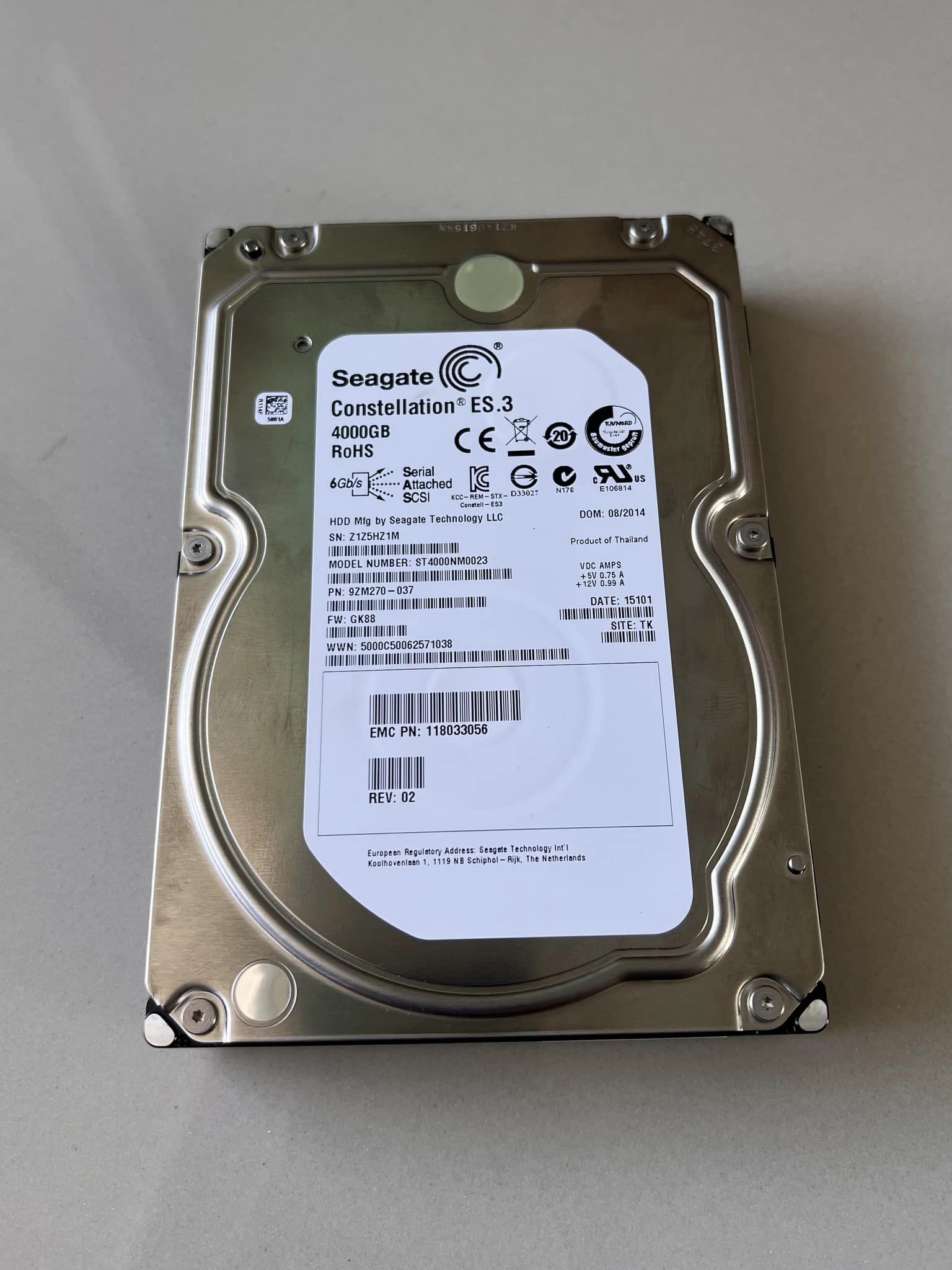 HDD SAS 4TB seagate hdd server ฮาร์ดดิสเซิฟเวอร์มือสองพร้อมใช้งาน