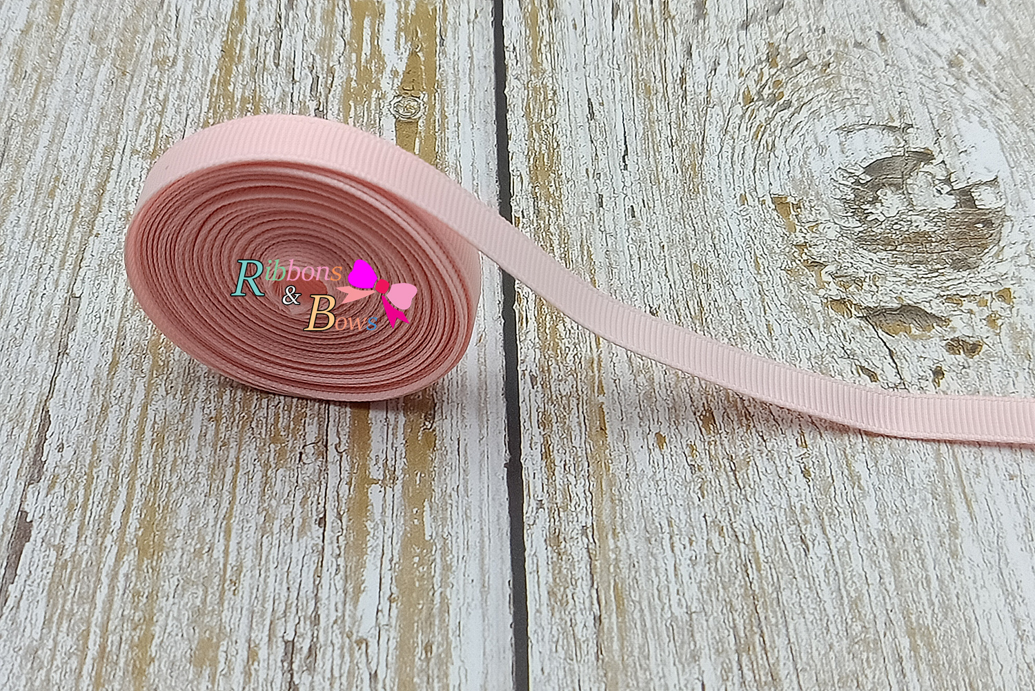 ริบบิ้นผ้าลูกฟูก สีชมพูอ่อน (117 Lt.pink) #PC4