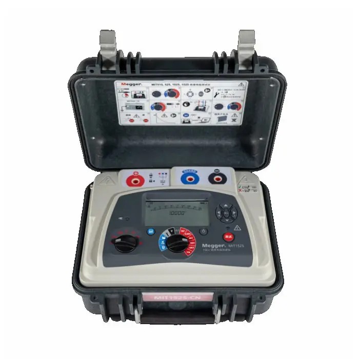 Megger MIT515 Insulation Tester, 250V Min, 5000V Max, 10TΩ Max, CAT IV