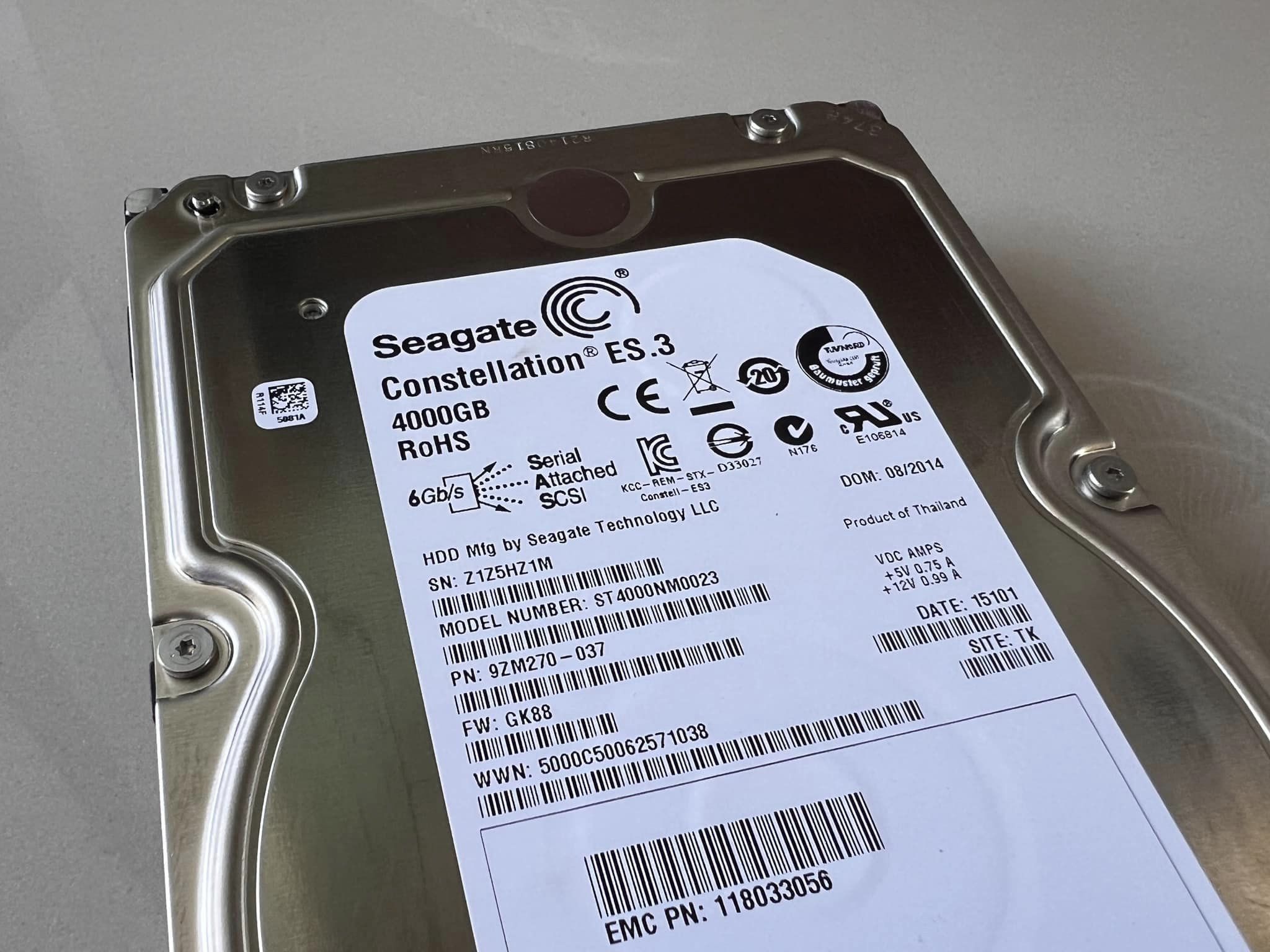 HDD SAS 4TB seagate hdd server ฮาร์ดดิสเซิฟเวอร์มือสองพร้อมใช้งาน