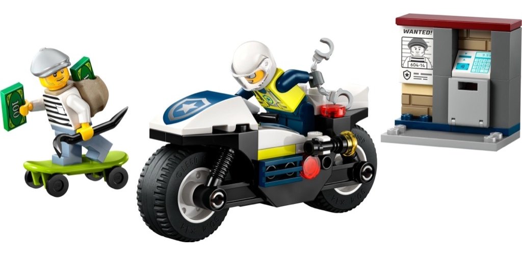 เลโก้ LEGO City 60455 Police Motorcycle Chase