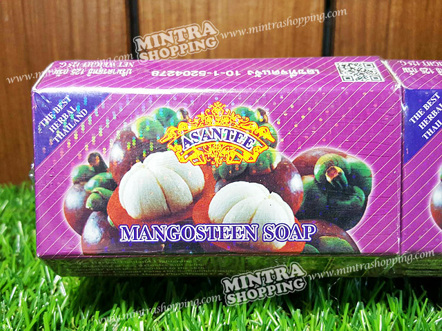 สบู่สมุนไพรมังคุด Asantee Mangosteen Herbal Lightening Soap
