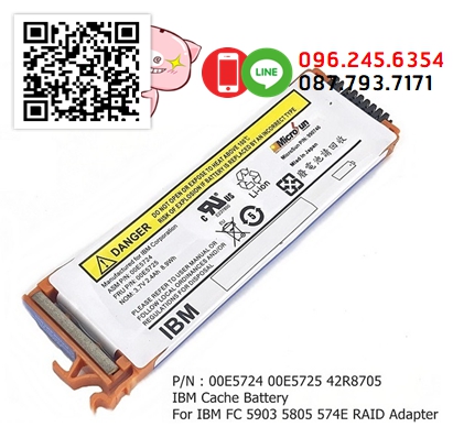 IBM 00E5724,00E5725 ,42R8705 ,IBM Cache Battery, IBM 74Y6512 5903, 5805, 574E ,RAID Adapter