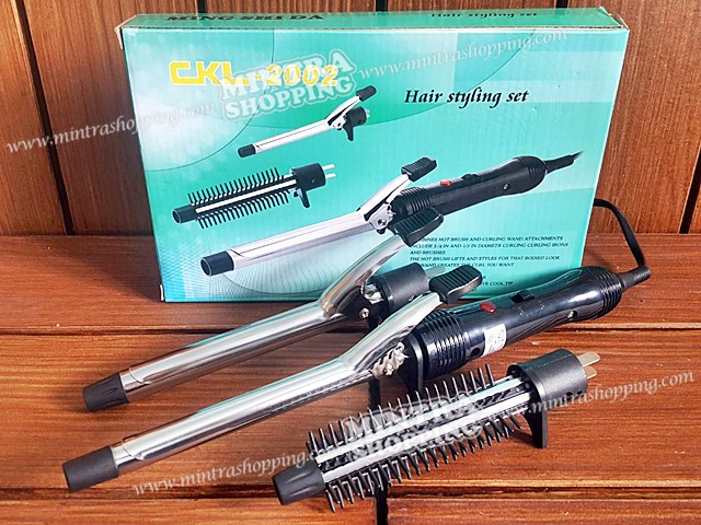 CKL -2002 แกนม้วนผม 3 หัว Hair Styling Set โรลผม ดัดผม ครบชุด
