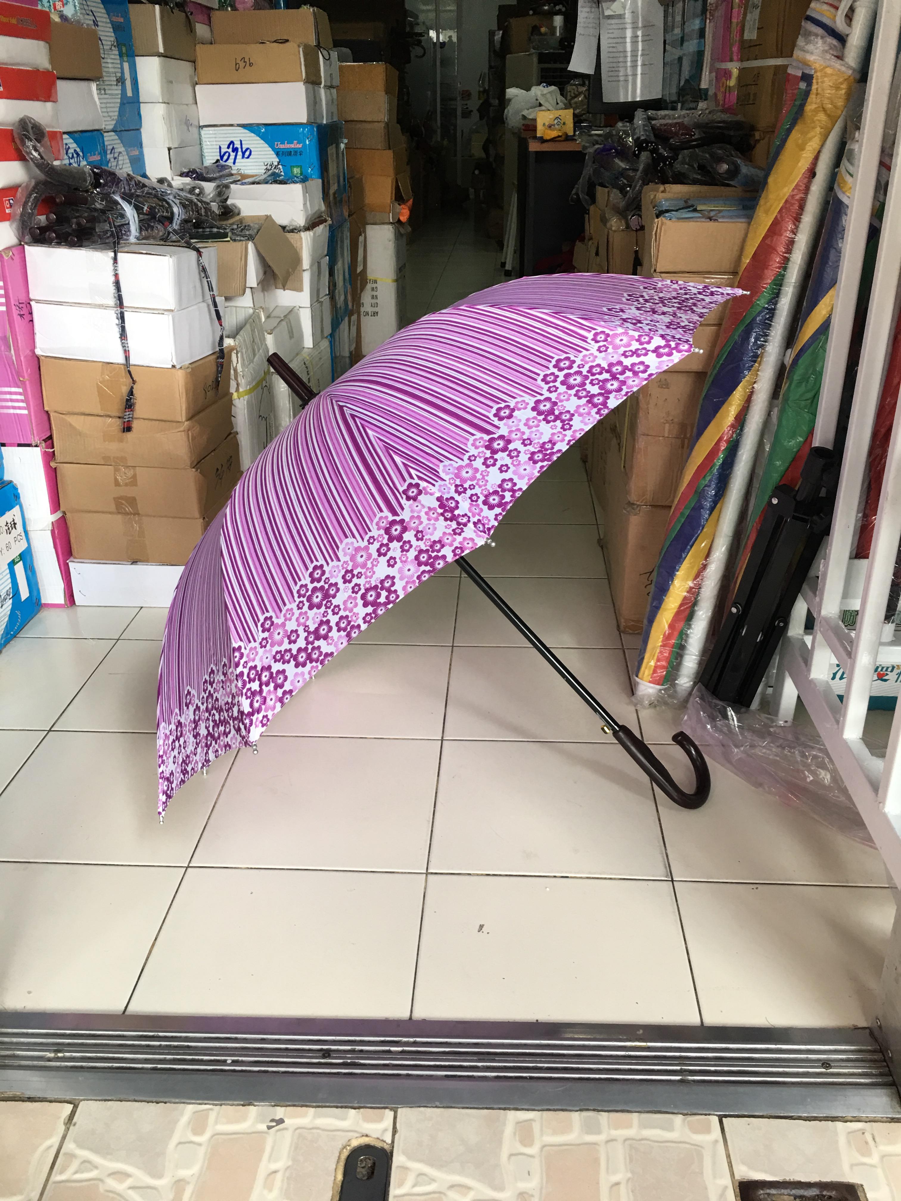 ร่มตอนเดียว22 8ก้านรหัสลายดอกไม้