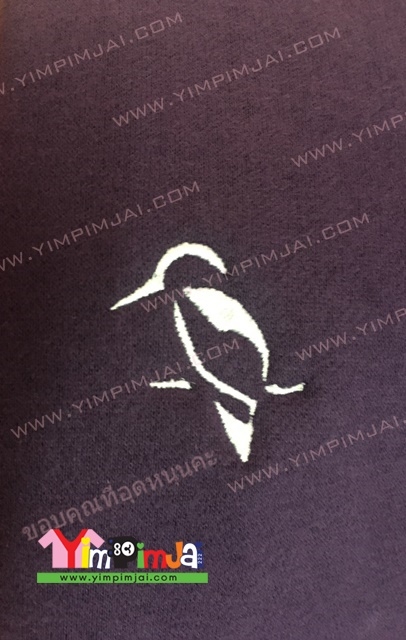 เสื้อฮู้ดสีม่วงสกรีน Kingfinisher