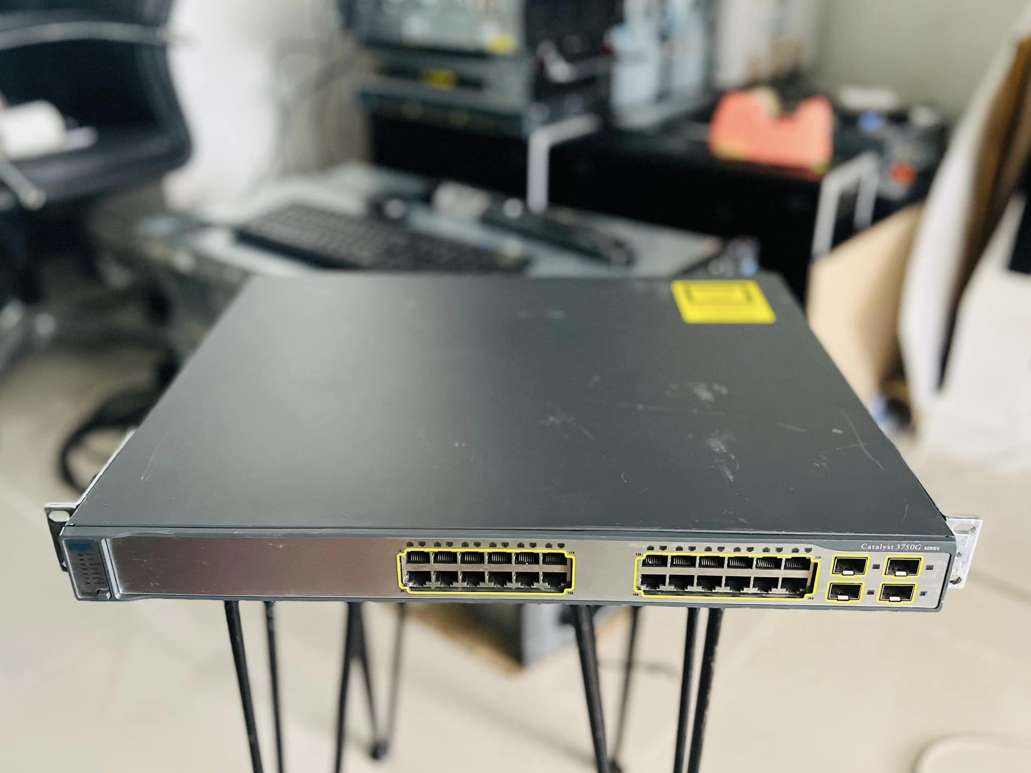 Switch Cisco 3750G 24 port gigabit layer 3 สวิทซิสโก้มือสองพร้อมใช้งาน