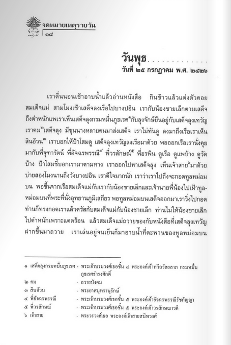 จดหมายเหตุรายวัน ของ สมเด็จพระบรมราชปิตุลาธิบดี เจ้าฟ้ามหาวชิรุณหิศ