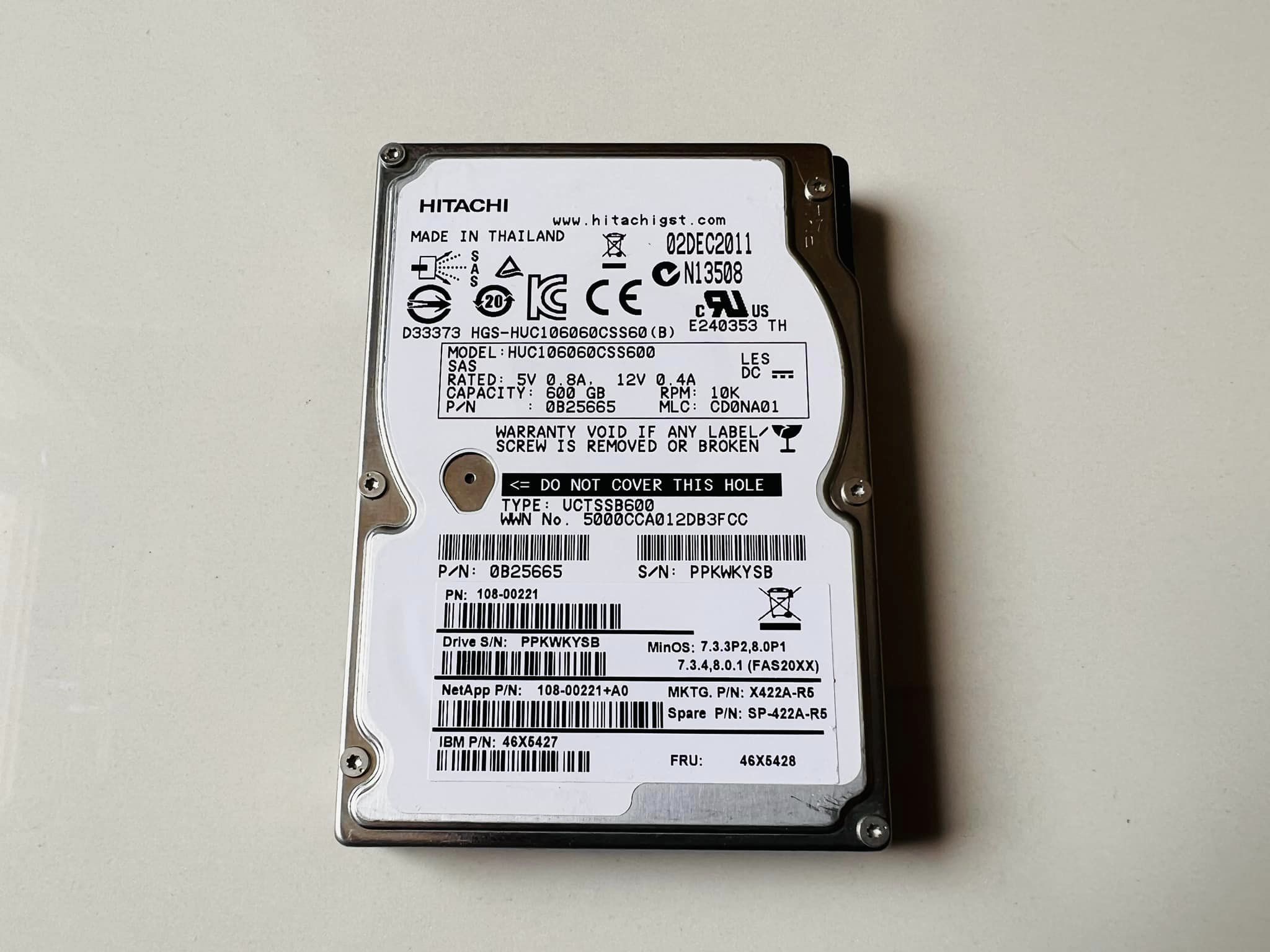 hdd sas 600gb 10k ibm มือ 2 พร้อมใช้งาน