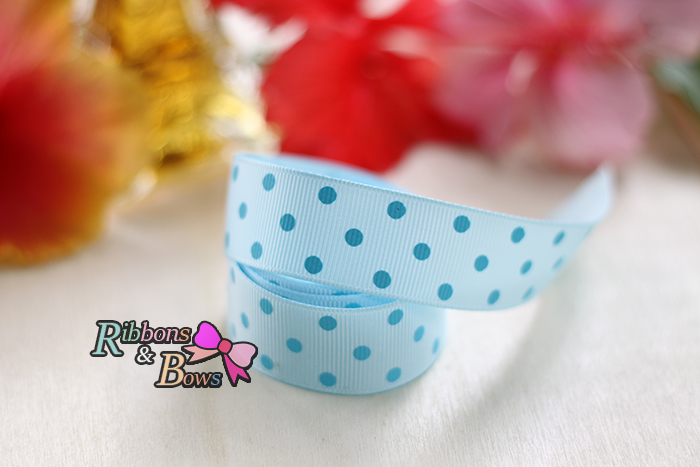 ริบบิ้นผ้าพิมพ์ลายจุด กว้าง 22 mm #PD150