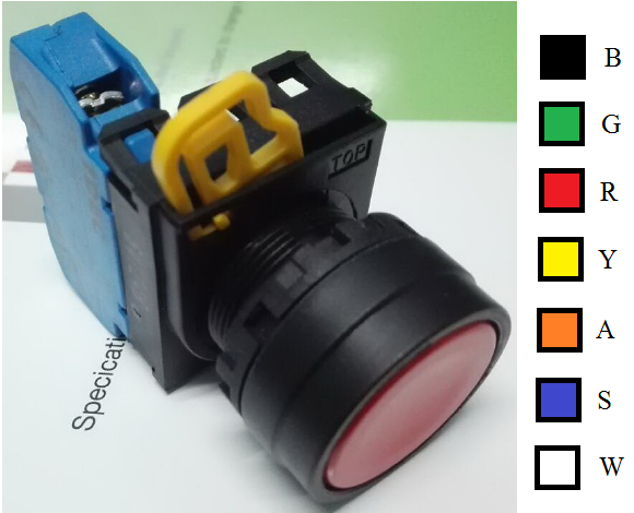 Pushbutton YW1B-M1E11-R