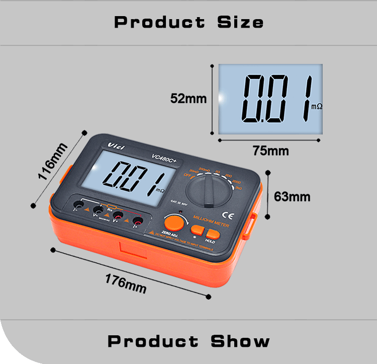 VICI VC480C+ Digital Milli-Ohm Meter
